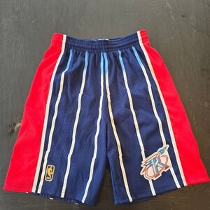 Mitchell & Ness Houston Rockets Hardwood Classics Youth Shorts Navy Blue Large